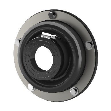 Rørtætning kompenserende til fastgørelse på væg